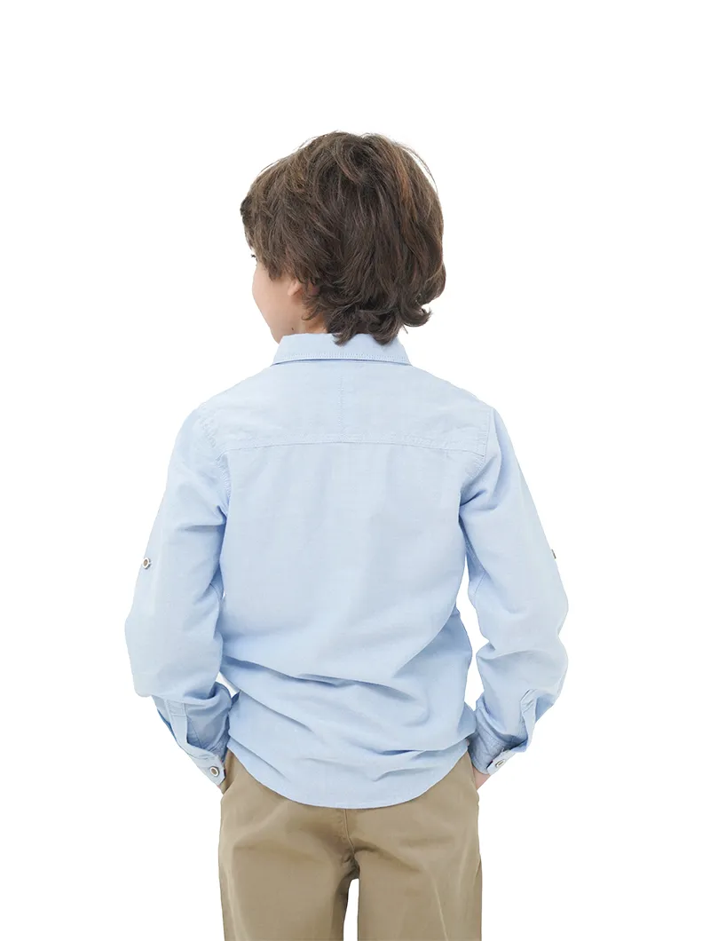 Chemise unie manches longues